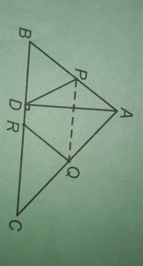 In The Given Figure P Q And R Are The Mid Points Of