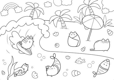 inspired photo  pusheen cat coloring pages entitlementtrapcom