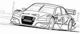 Audi Coloring Pages A4 Q7 Dtm R8 Cars Template sketch template