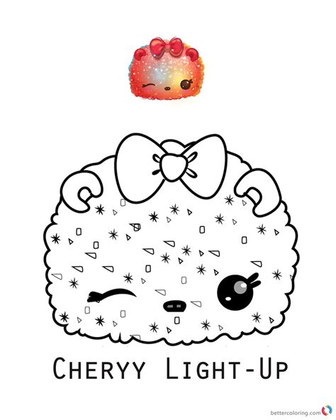 num noms coloring book series  cherry light   printable