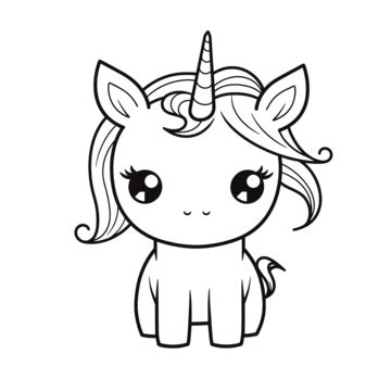 cute unicorn coloring pages  print outline sketch drawing vector