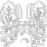 Forest Outline sketch template