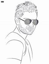 Virat Kohli Cricket sketch template