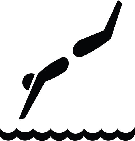 diving silhouette clipart