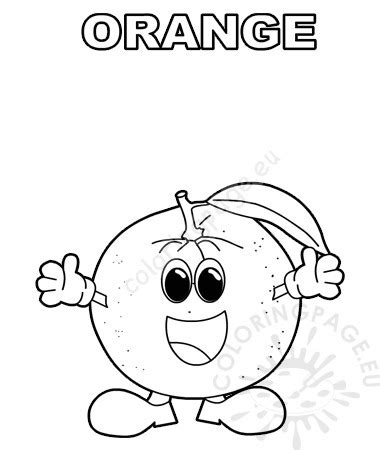 orange coloring image coloring pages