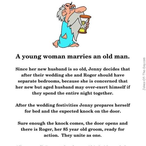 A Young Blonde And An Old Man Get Married Funny Jokes Jokes Of The Day