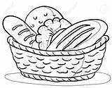 Bread Clipart Coloring Basket Food Rolls Fresh Clip Tasty Vector Loafs Cartoon Pages Stock Contour Kids Para Colorear Pan Dibujos sketch template