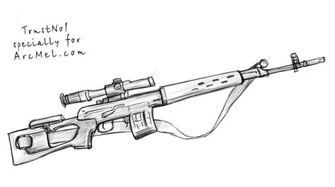 How To Draw A Rifle Step By Step – Artofit