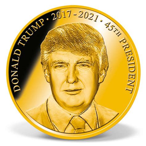 president donald trump commemorative gold coin solid gold gold