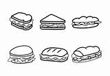 Vector Sandwiches Club Sandwich Panini Illustration Vecteezy Edit sketch template