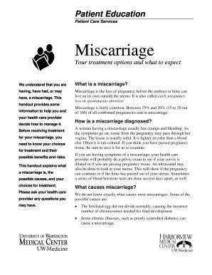 miscarriage papers fill  printable fillable blank pdffiller