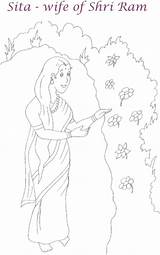 Coloring Pages Dushera Adults Sita Popular sketch template