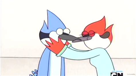 regular show mordecai and margaret kiss by zapperpwnds on