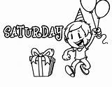 Coloring Saturday Pages Days Week Monday Happy Coloringcrew Friday Wednesday Coloringhome Popular Related sketch template