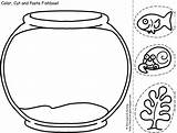 Dr Fish Seuss Coloring Fishbowl Preschool Crafts Printable Kids Cut Craft Pages Activities Sheets Visit Color Put sketch template