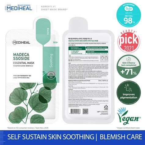mediheal madecassoside essential mask sheet soothing ntuc fairprice