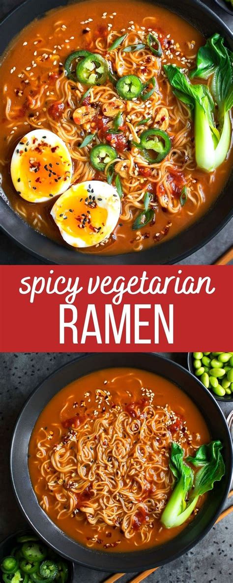 Spicy Vegetarian Ramen Recipe Peas And Crayons Recipe Vegetarian