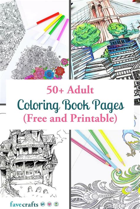 adult coloring book pages   printable favecraftscom