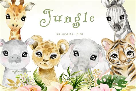 jungle baby portrait creative market