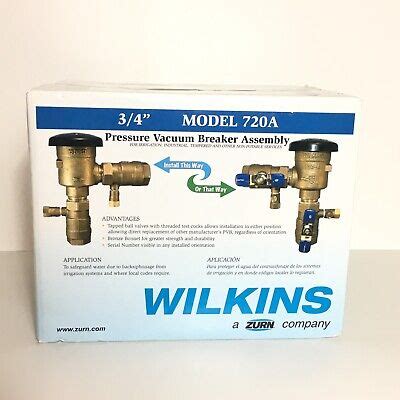 model  wilkins pressure vacuum breaker assembly  pn    ebay