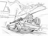 Future Back Drawing Futuristic Coloring Pages Cars Now Fire Lightnin Bad Sketches Sketch Clock 2010 Getdrawings sketch template