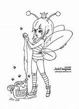 Coloring Bee Jadedragonne Queen Pages Deviantart Fairy Lineart Jade Dragonne Colouring Printable Adult Books Color Choose Board sketch template