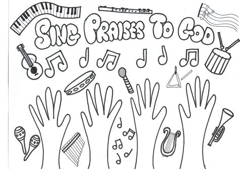 worship coloring pages