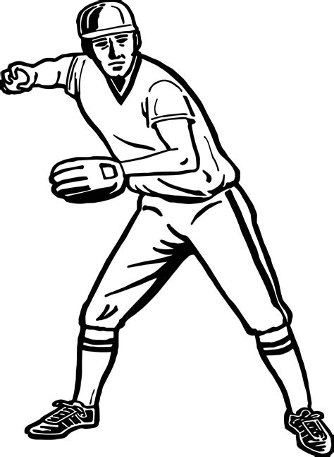 baseball printable coloring pages