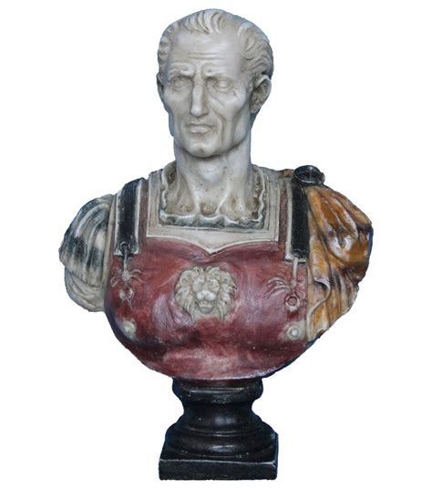 bust roman emperor giulio cesare artigianato italia