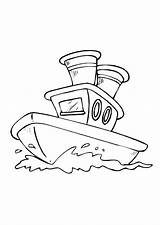 Coloring Boat Pages Boot Tekening sketch template
