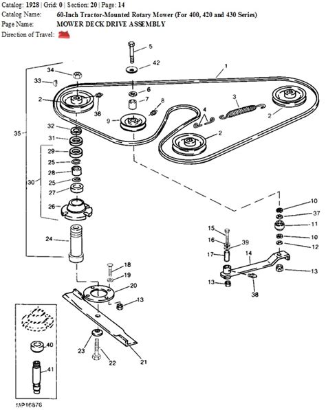 john deere  mower deck belt diagram wiring