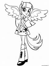 Twilight Coloring Sparkle Girl Pages Rarity Printable sketch template