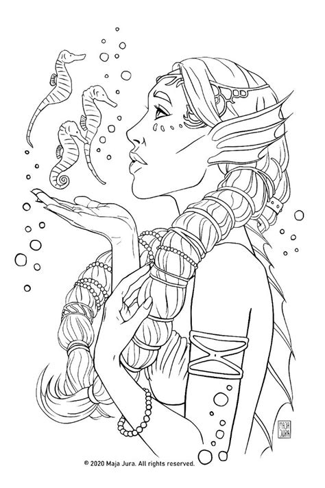 mermaid princess coloring page   princess coloring pages