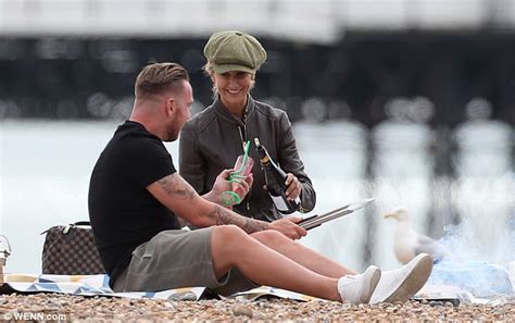 Lady Victoria Hervey Suffers Nip Slip On Brighton Beach Daily Mail Online