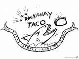 Taco Coloring Roof Printable Kids sketch template