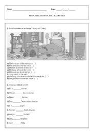 english teaching worksheets prepositions  place