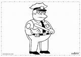 Chefe Simpson sketch template