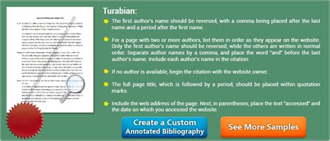 turabian annotated bibliography