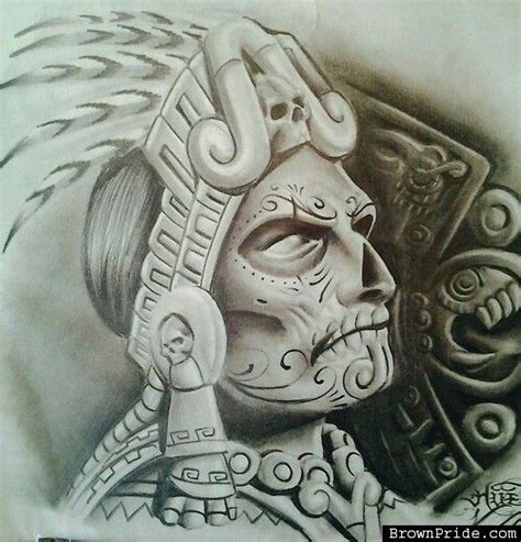 Brown Pride Chicano Art Chicano Art Tattoos Aztec Drawing
