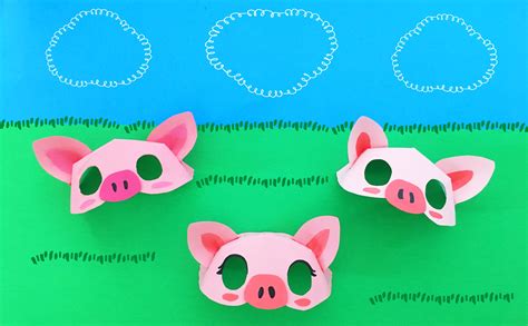 easy paper plate pig mask  kids creating creatives