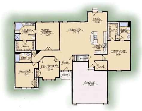 oakley  dual master suite midwest schumacher homes open floor house plans master suite