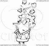 Confused Fleeting Someone Woman Over Toonaday Royalty Outline Illustration Cartoon Rf Clip 2021 sketch template