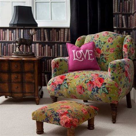 green floral armchair upholstered furniture floral armchair