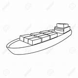 Ship Cargo Drawing Getdrawings sketch template