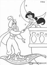 Coloring Aladdin Pages Jasmine Popular sketch template