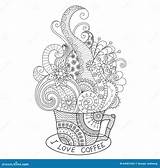 Coloring Coffee Adult Cup Zentangle Book Hot Starbucks Logo Pages Fr Illustration Template Google sketch template