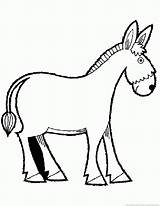 Donkey Coloring Pages sketch template