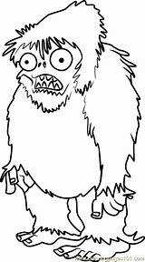 Zombies Coloring Vs Plants Zombie Pages Yeti Monster Kids Books Coloringpages101 Birthday Printable Plant Doodle sketch template