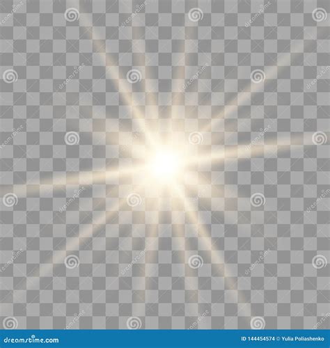 gold glowing light burst explosion stock vector illustration