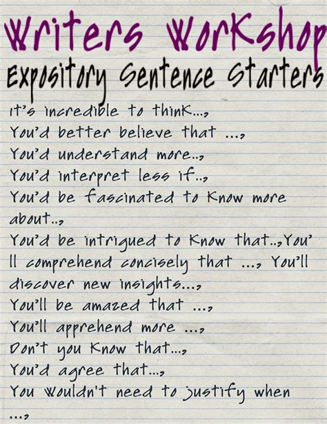 reading sage expository sentence starters sentence frames writing